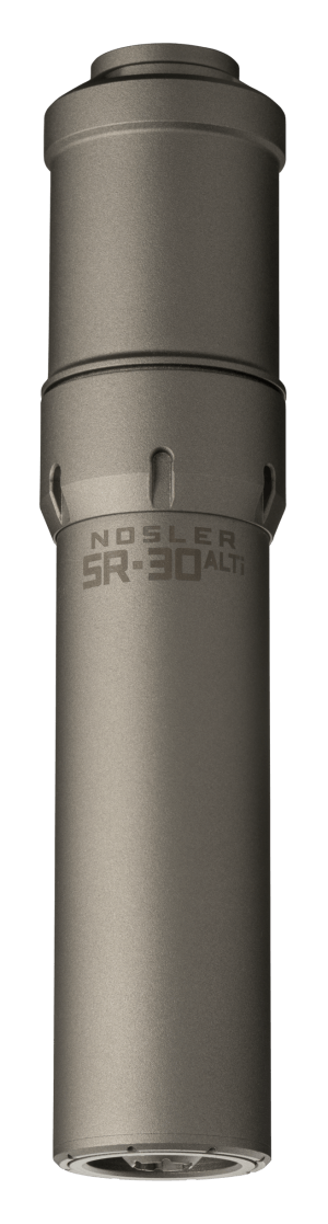 Nosler 90622 SR-30ALTI  30 Cal 1.74″ Gray Finish Made of Aluminum Titanium with 5/8″ 24 tpi Thread Pattern