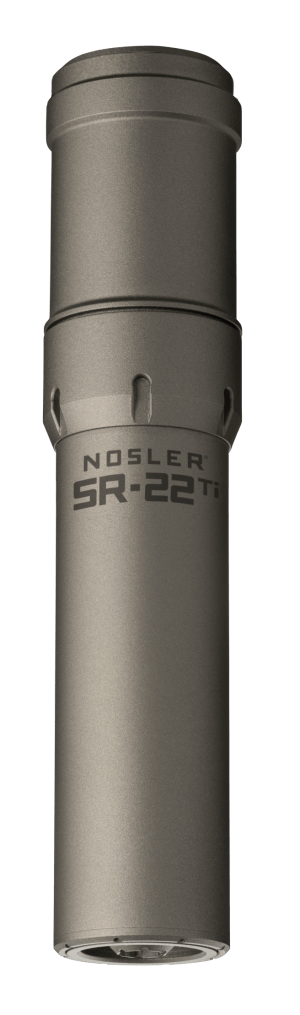 Nosler 90628 SR-22TI  22 Cal 1.74″D Gray Finish Made of Titanium with 1/2″ 28 tpi Thread Pattern