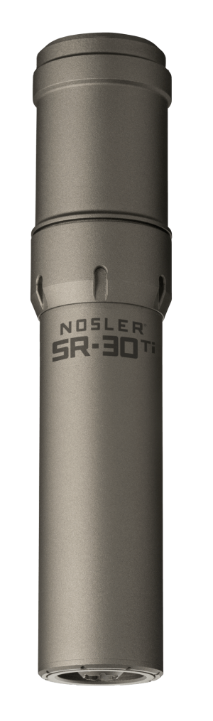 Nosler 90647 SR-30TI  30 Cal 1.74″ Gray Finish Made of Titanium with 5/8″ 24 tpi Thread Pattern
