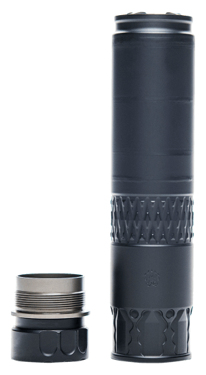 Rugged Suppressors AK360 Alaskan360  36 Cal 1.60″ D  Rated Up to 338 Lapua  130.80 dB (308 Win)  Black Stainless Steel  R.U.M. Mount Included