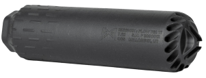 Huxwrx Safety CO 2748 FLOW 762 TI  30 Cal (7.62mm)  6.70″ Long 1.80″ Diameter  Black Titanium  5/8″-24 tpi QD Mount