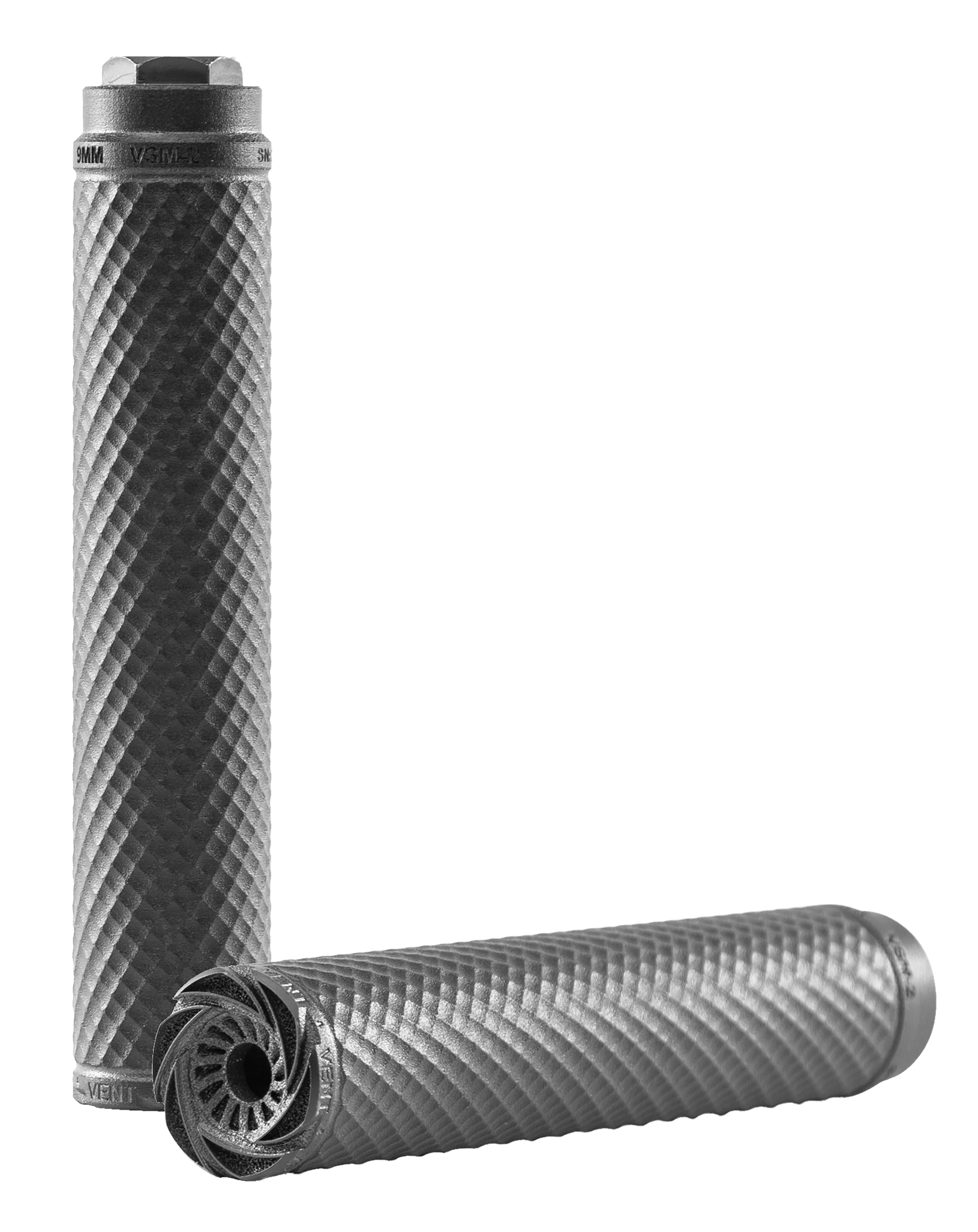 PTR V13080101 Vent 1 30 Cal (7.62mm) 8.74" L Black 3D Printed Titanium Includes 5/8"-24 Direct Thread Mount