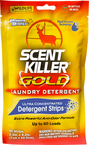 Wildlife Research 1285 Scent Killer Gold Laundry Detergent Strips Odor Eliminator Odorless Scent 60 Pack Wildlife Research 1285 Scent Killer Gold Laundry Detergent Strips Odor Eliminator Odorless Scent 60 Pack