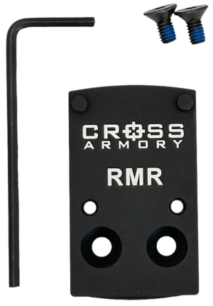 Cross Armory CRRMADAPTER Adapter Plate Black Oxide Aluminum Compatible w/ RMR Optics Cross Armory CRRMADAPTER Adapter Plate Black Oxide Aluminum Compatible w/ RMR Optics