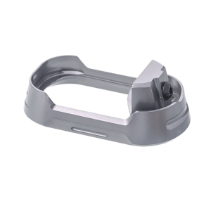 Tyrant CNC TDG19G34MWGREYBLKSCRW  Magwell Fits Glock 19 Gen 3-4 Grey Aluminum