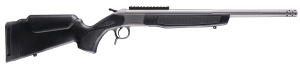 CVA CR4444S Scout Takedown 44 Mag 1rd 20″ Stainless Fluted Threaded Barrel  Stainless Steel Receiver w/Picatinny Rail  Adj Comb & LOP Black Synthetic Stock
