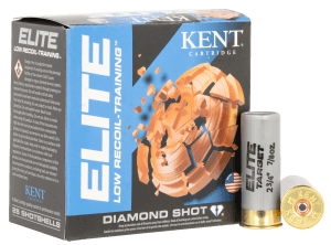 Kent Cartridge E12LB248 Elite  12Gauge 2.75″ 7/8oz 8Shot 25 Per Box/10 Case