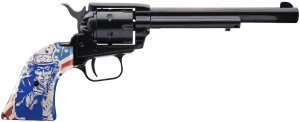 Heritage Mfg RR22B6-US09 Rough Rider 22 LR 6 Shot 6.50″ Black Black Zinc Alloy Frame & Cylinder Ivory w/Red/Blue Uncle Sam Grip Hammer/Thumb Safety Exposed Hammer Heritage Mfg RR22B6-US09 Rough Rider 22 LR 6 Shot 6.50″ Black Black Zinc Alloy Frame & Cylinder Ivory w/Red/Blue Uncle Sam Grip Hammer/Thumb Safety Exposed Hammer
