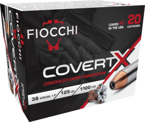Fiocchi 38CCWA CovertX  38Special +P 125gr Jacketed Hollow Point 20 Per Box/10 Case