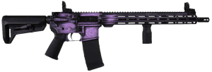 Shark Coast Tactical 300-132-1000-25 Valkyrie Deluxe 5.56 NATO 30+1 16ā³ Nitride Threaded Barrel Distressed Purple Cerakote w/Norse Engraving Picatinny Rail Aluminum Receiver M-LOK Handguard Magpul SL-K Black Polymer Stock Vertical Foregrip Grip Shark Coast Tactical 300-132-1000-25 Valkyrie Deluxe 5.56 NATO 30+1 16ā³ Nitride Threaded Barrel Distressed Purple Cerakote w/Norse Engraving Picatinny Rail Aluminum Receiver M-LOK Handguard Magpul SL-K Black Polymer Stock Vertical Foregrip Grip
