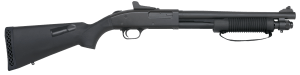 Mossberg 51689 590A1 Class III 12 Gauge 5+1 3" 14" Heavy Barrel Parkerized Finish Drilled & Tapped Receiver Mil-Spec Construction w/Metal Trigger Guard & Safety Strapped Forend Synthetic Stock w/Storage Compartment Holds 4 Extra Rounds (NFA)