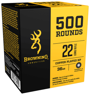 Browning Ammo B194122000 BPR Performance Rimfire 22 LR 36 gr Plated Hollow Point 500 Per Box/ 4 Cs Browning Ammo B194122000 BPR Performance Rimfire 22 LR 36 gr Plated Hollow Point 500 Per Box/ 4 Cs