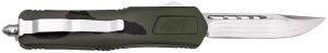 Great Lakes Firearms GLKMDSMTPGRN GLFA  Medium 3.50" OTF Plain Steel Blade  Pursuit Green Camo Aluminum Handle