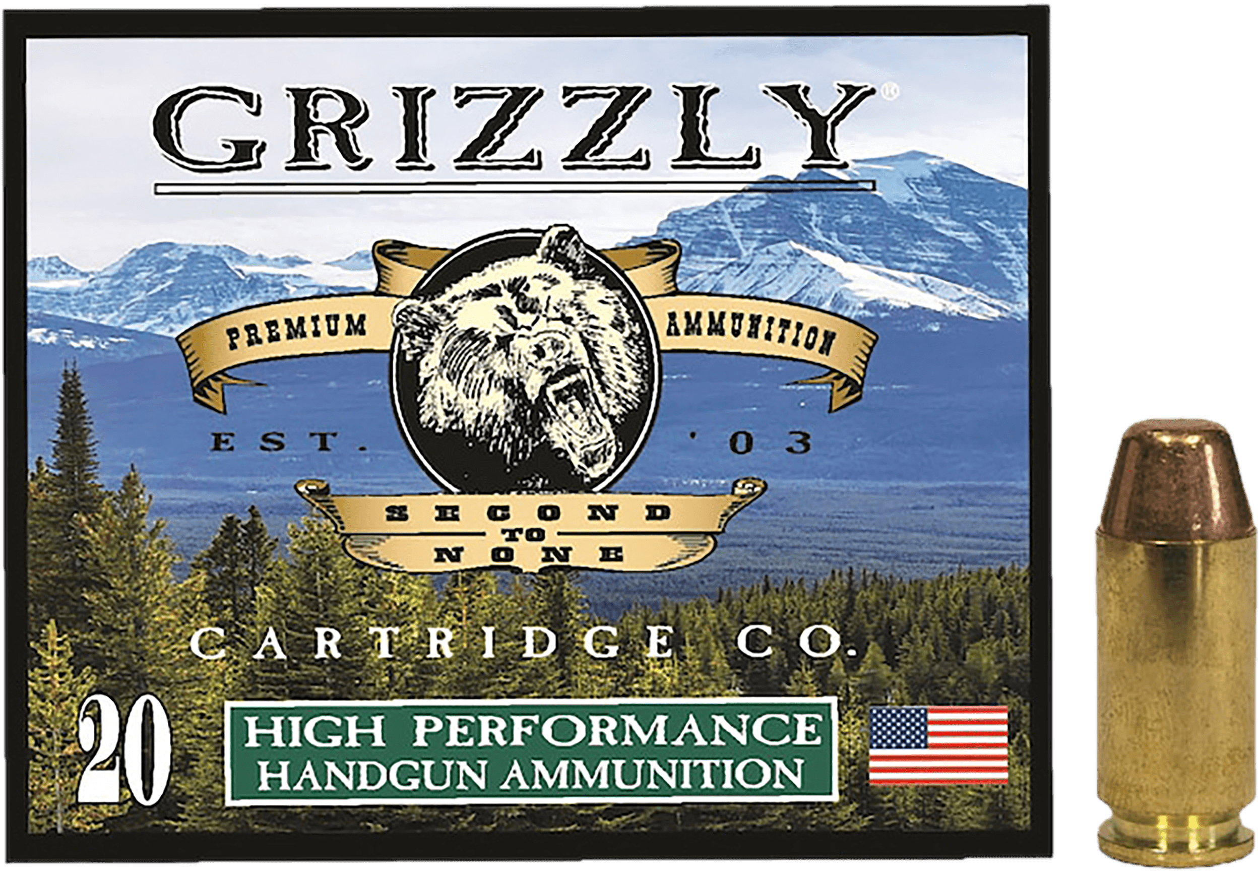 Grizzly Ammo GC40SW5 40S&W 200gr Full Metal Jacket Flat Point 20 Per Box/10 Case Grizzly Ammo GC40SW5 40S&W 200gr Full Metal Jacket Flat Point 20 Per Box/10 Case