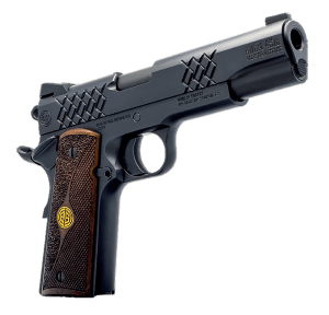 Dickinson LLC DKSN45BM 1911 Adam Full Size Frame 45 ACP 8+1 5ā³ Matte Black Button Rifled Barrel Matte Black Serrated Aluminum Slide Matte Black Steel Frame Wood Grips Dickinson LLC DKSN45BM 1911 Adam Full Size Frame 45 ACP 8+1 5ā³ Matte Black Button Rifled Barrel Matte Black Serrated Aluminum Slide Matte Black Steel Frame Wood Grips