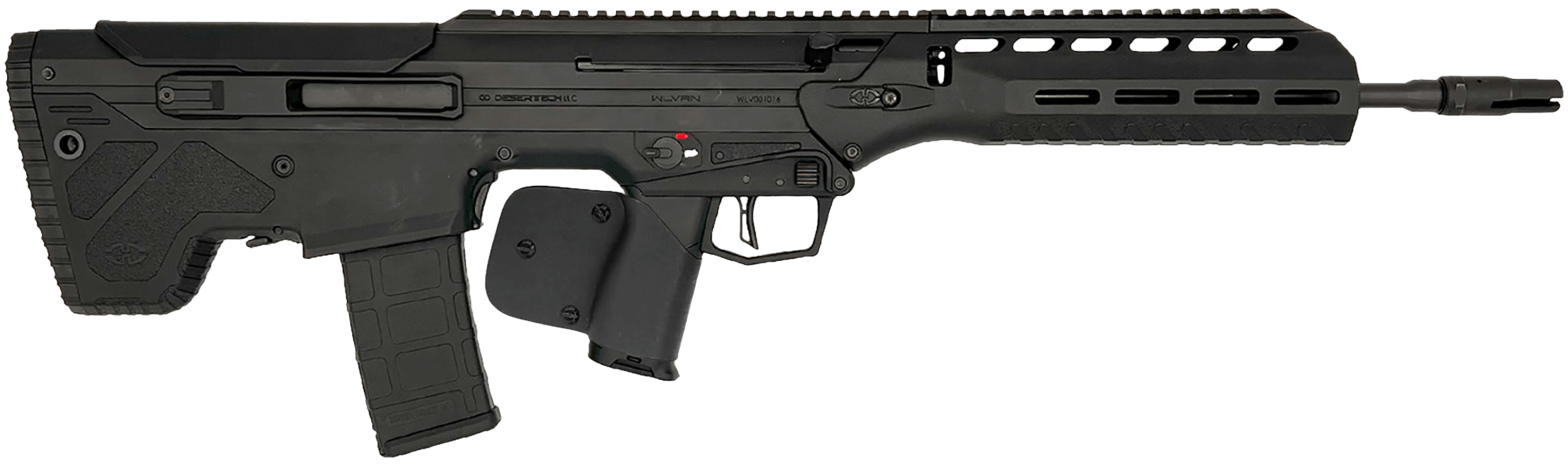 Desert Tech WLVRFB2010CB WLVRN *CA Compliant Bullpup 223 Rem/5.56 NATO 10+1 20″ Black Nitride Steel Threaded Barrel Black Cerakote Picatinny Rail Aluminum Receiver M-LOK Handguard Black Polymer Stock Black Polymer Grip Desert Tech WLVRFB2010CB WLVRN *CA Compliant Bullpup 223 Rem/5.56 NATO 10+1 20″ Black Nitride Steel Threaded Barrel Black Cerakote Picatinny Rail Aluminum Receiver M-LOK Handguard Black Polymer Stock Black Polymer Grip