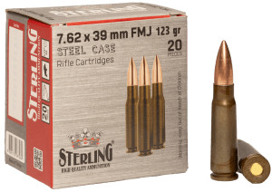 Sterling 8698779967284 7.62x39mm 123gr Full Metal Jacket 20 Per Box/50 Case Sterling 8698779967284 7.62x39mm 123gr Full Metal Jacket 20 Per Box/50 Case