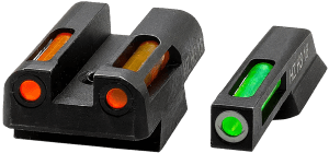 HiViz CZN421 LiteWave H3 Fiber-Optic Sight Set Green Tritium/White Outline w/ Litepipes Orange Fits CZ 75 85 P-01 HiViz CZN421 LiteWave H3 Fiber-Optic Sight Set Green Tritium/White Outline w/ Litepipes Orange Fits CZ 75 85 P-01