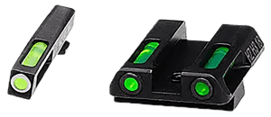 HiViz GLN421 LiteWave H3  Green Tritium/Fiber Optic Tritium Front Orange Fits Glock 42/43/43X/48