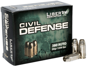 Liberty Ammunition Civil Defense 380ACP 50gr 20 Per Box/10 Case Liberty Ammunition Civil Defense 380ACP 50gr 20 Per Box/10 Case