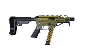 Freedom Ordance FX9P4S-ODG FX9P 9mm Luger 31+1 4" Black Nitride Steel Barrel M-LOK Handguard OD Green Anodized Aluminum Receiver w/Picatinny Rail Black Polymer SB Tactical SBA3 Brace AR15 Grip Right Hand