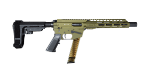 Freedom Ordance FX9P10S-ODG FX9P 9mm Luger 31+1 10" Black Nitride Steel Barrel M-LOK Handguard OD Green Anodized Aluminum Receiver w/Picatinny Rail Black Polymer SB Tactical SBA3 Brace AR15 Grip Right Hand