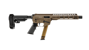 Freedom Ordance FX9P10S-FDE FX9P 9mm Luger 31+1 10" Black Nitride Steel Barrel M-LOK Handguard Flat Dark Earth Anodized Aluminum Receiver w/Picatinny Rail Black Polymer SB Tactical SBA3 Brace AR15 Grip Right Hand