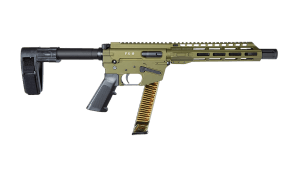 FREEDOM ORDNANCE FX9P10SBM-ODG FX9 9mm Luger 32+1 10" Black Nitride Barrel M-LOK Handguard OD Green Aluminum Receiver w/Picatinny Rail OD Green Polymer SB Mini Brace Black AR15 Grip