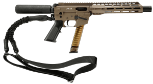 FREEDOM ORDNANCE FX9P10T-FDE FX9 9mm Luger 31+1 10" Black Nitride Stainless Steel Barrel M-LOK Handguard Black Anodized Aluminum Picatinny Rail Receiver Flat Dark Earth Pistol Tube AR15 Grip Right Hand