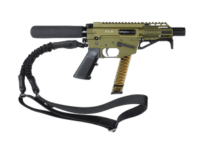 Freedom Ordance FX9P4T-ODG FX9P 9mm Luger 31+1 4" Black Nitride Steel Barrel M-LOK Handguard OD Green Anodized Aluminum Receiver w/Picatinny Rail Black Polymer Pistol Tube AR15 Grip Sling Right Hand