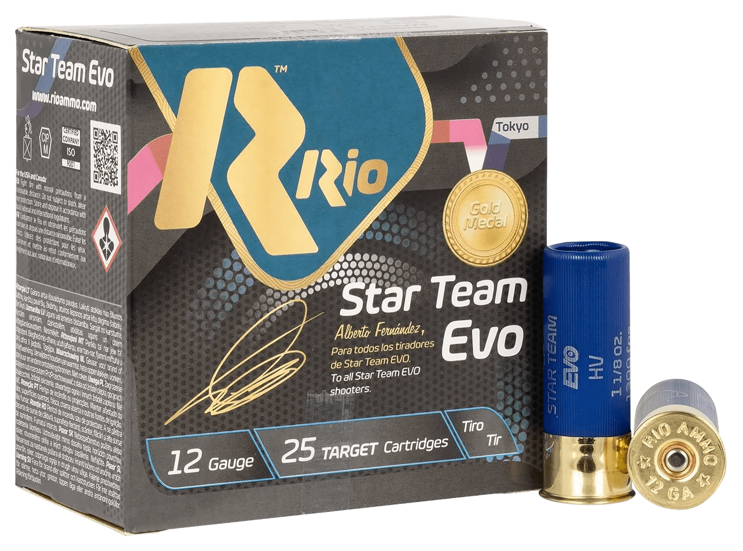 Rio Ammunition ST3275 Star Team EVO 12Gauge 2.75" 1 1/8oz 7.5Shot 25 Per Box/10 Case