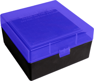 Berry’s 87439 Ammo Box  Blue/Black Polypropylene 100rd
