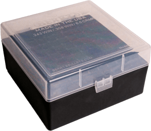 Berry’s 25338 Ammo Box  Clear/Black Polypropylene 100rd