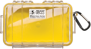 Pelican 1040027100 Micro Case  Yellow/Clear Polycarbonate 7.50″ Long