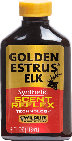 Wildlife Research 44714 Golden Estrus Synthetic Elk 4 oz Bottle