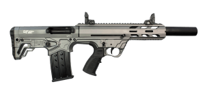 Gforce Arms GFY11220TG GFY-1 USA 12 Gauge Semi-Auto 3″ 5+1 18.50″ Black Threaded Barrel  Tactical Gray Cerakote Aluminum Receiver w/Picatinny Rail  Gray Bullpup Polymer Stock  Polymer Grip