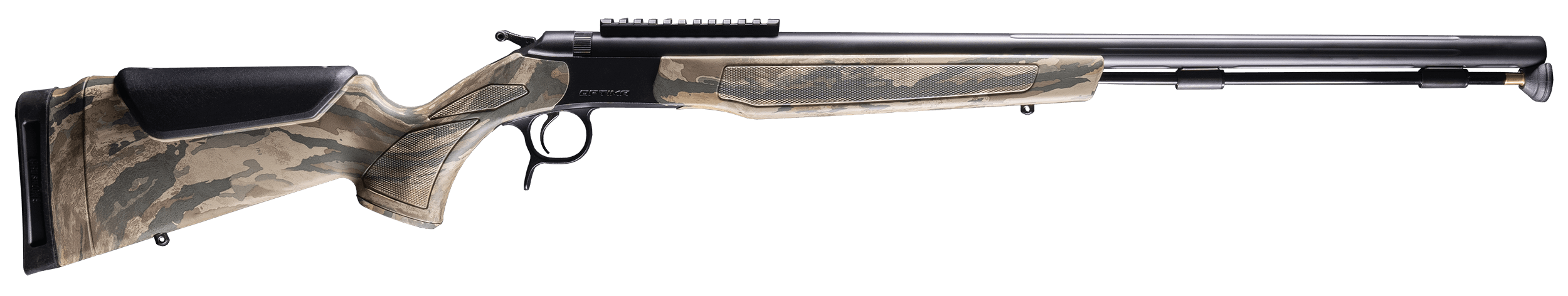 CVA PR2047NM Optima 50 Cal 26" Black Nitride Fluted Barrel 0 MOA Picatinny Rail Black Steel Receiver Fixed Realtree Legacy Synthetic Stock