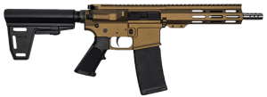 Great Lakes Firearms GL15223SSPBBRZ/SS AR-15 223 Wylde 30+1 7.50" Stainless Threaded Barrel M-LOK Handguard Bronze Cerakote Aluminum Receiver w/Picatinny Rail Black Polymer Pistol Brace Black Mil-Spec Grip Right Hand
