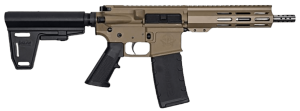 Great Lakes Firearms GL15223SSPBFDE/SS AR-15 223 Wylde 30+1 7.50" Stainless Threaded Barrel M-LOK Handguard Flat Dark Earth Cerakote Aluminum Receiver w/Picatinny Rail Black Polymer Pistol Brace Black Mil-Spec Grip