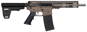 Great Lakes Firearms GL15223SSPBTNG/SS AR-15 223 Wylde 30+1 7.50" Stainless Threaded Barrel M-LOK Handguard Tungsten Cerakote Aluminum Receiver w/Picatinny Rail Black Polymer Pistol Brace Mil-Spec Grip Right Hand