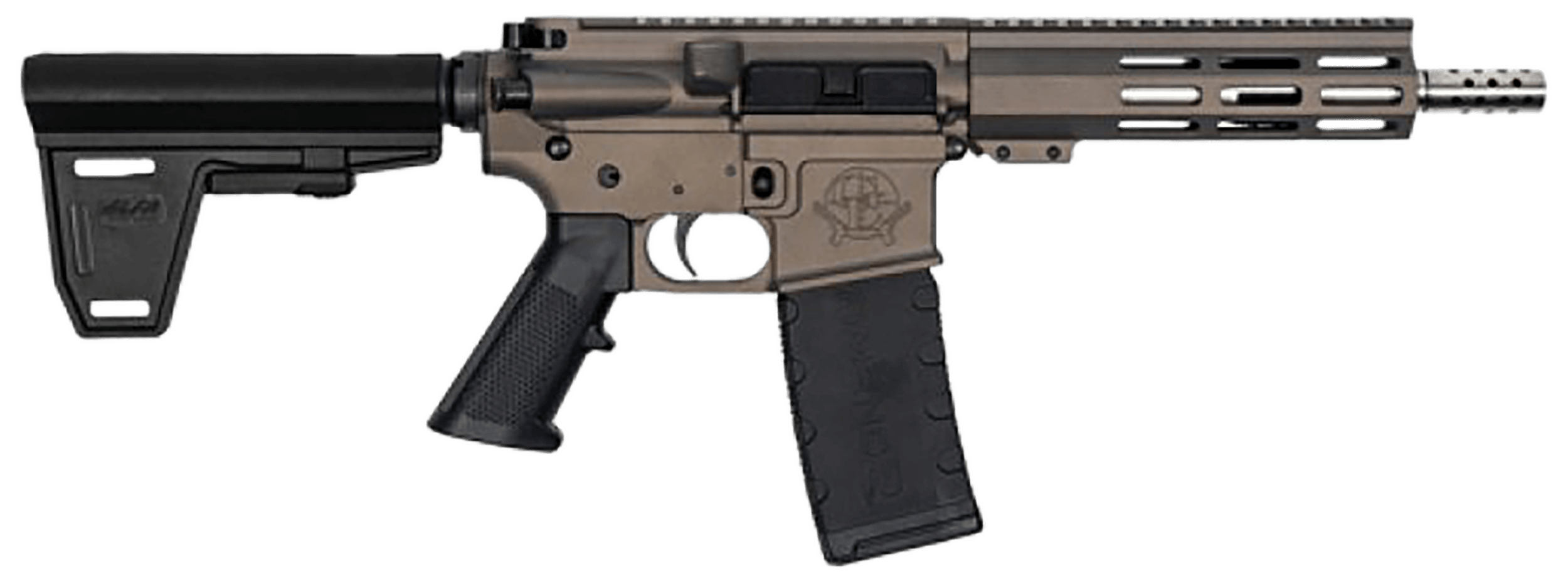 Great Lakes Firearms GL15223SSPBTNG/SS AR-15 223 Wylde 30+1 7.50" Stainless Threaded Barrel M-LOK Handguard Tungsten Cerakote Aluminum Receiver w/Picatinny Rail Black Polymer Pistol Brace Mil-Spec Grip Right Hand