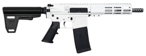 Great Lakes Firearms GL15223SSPBWHT/SS AR-15 223 Wylde 30+1 7.50" Stainless Threaded Barrel M-LOK Handguard White Cerakote Aluminum Receiver w/Picatinny Rail Black Polymer Pistol Brace Mil-Spec Grip Right Hand