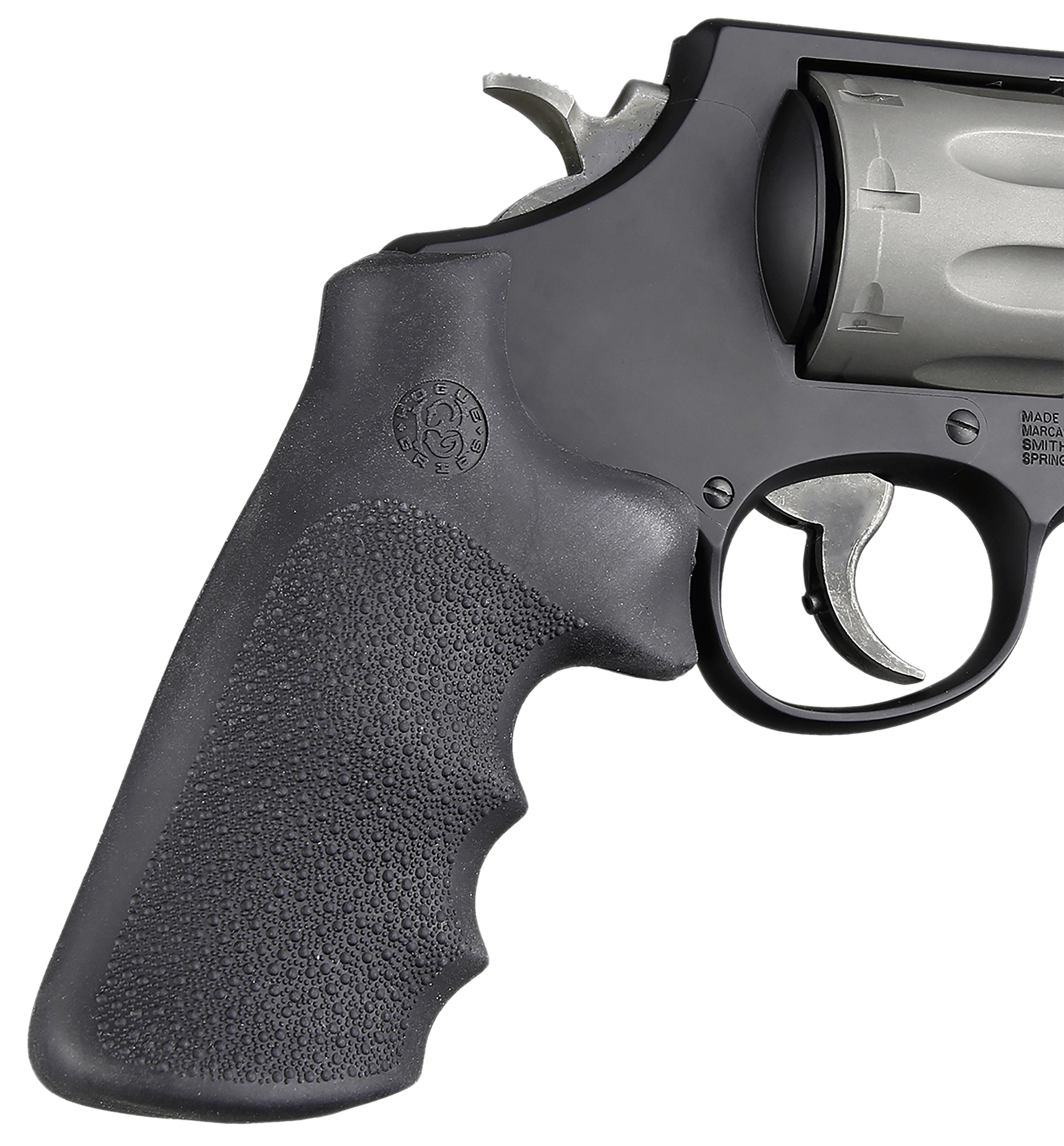 Hogue 19022 Conversion Grip Pistol Grip w/ Finger Grooves Black Overmolded Rubber Fits S&W K/L/N/X/Z Frame