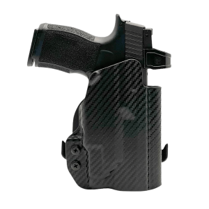 Rounded Gear SSRP365TLR7CFRHOWBPDL Paddle Holster OWB Black Carbon Fiber Kydex Fits Sig P365 Right Hand
