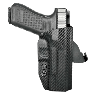 Rounded Gear GLK172231CFRHOWBPDL Paddle Holster OWB Black Carbon Fiber Kydex Fits Glock 17 Right Hand