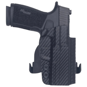 Rounded Gear SSRP365XMACROCFRHOW Paddle Holster OWB Black Carbon Fiber Kydex Fits Sig Sauer P365 X-Macro Right Hand