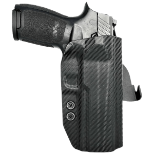 Rounded Gear SSRP320FSCFRHOWBPDL Paddle Holster OWB Black Carbon Fiber Kydex Fits Sig Sauer P320 Right Hand