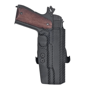 Rounded Gear CEX19115NRCFRHOWBPDL Paddle Holster OWB Black Carbon Fiber Kydex Fits 1911 5" Right Hand