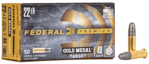 Federal 711B Gold Medal  22LR 40gr Lead Round Nose 50 Per Box/100 Case
