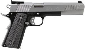 Iver Johnson Arms EAGLEXL45TT Eagle Deluxe 45 ACP 8+1 6″ Steel Barrel Hard Chrome Serrated Steel Slide Matte Black Steel Frame w/Beavertail Black/Gray G10 Grip Iver Johnson Arms EAGLEXL45TT Eagle Deluxe 45 ACP 8+1 6″ Steel Barrel Hard Chrome Serrated Steel Slide Matte Black Steel Frame w/Beavertail Black/Gray G10 Grip